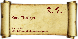 Kon Ibolya névjegykártya